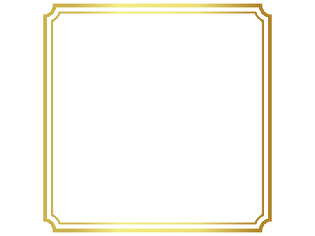ゴールドの上品な飾り枠 ゴールドの上品な飾り枠 枠,フレーム,ゴールド,金,金色,飾り,高級感,上品,優雅,エレガントのイラスト素材