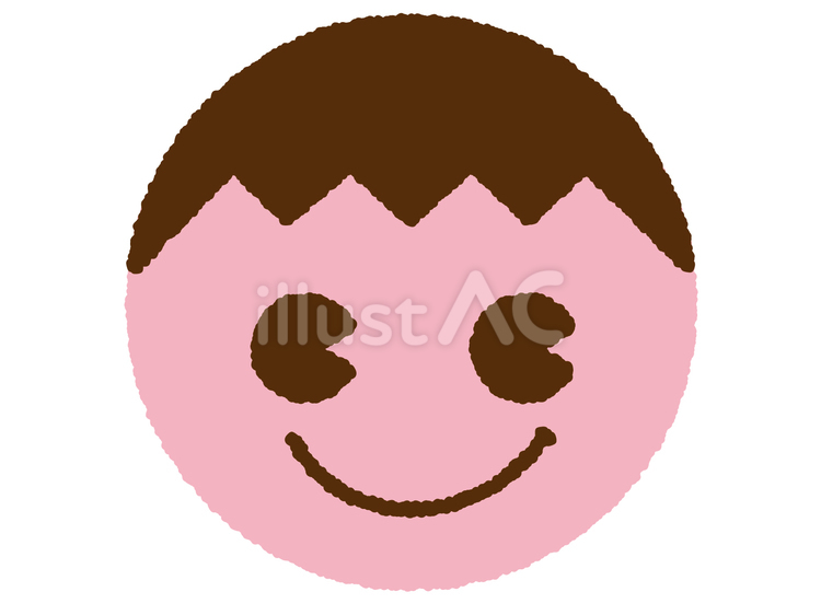 男の子の顔アイコン 男の子,顔文字,絵文字のイラスト素材