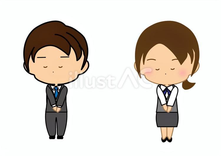 会社員の謝罪のイラスト 会社員,謝る,謝罪のイラスト素材