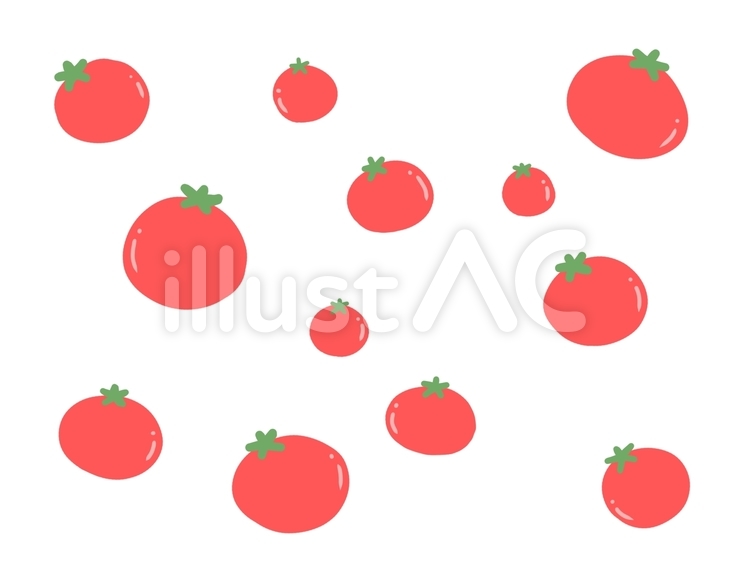 トマトとミニトマト トマト,野菜,夏のイラスト素材