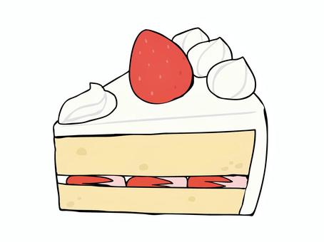 ショートケーキ いちご ショートケーキ いちご ケーキ,ショートケーキ,いちご,クリーム,スイーツ,洋菓子,食べ物,主線あり,イラスト素材,広告のイラスト素材