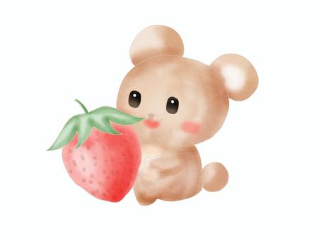 Bear and Strawberry, , JPG and PNG