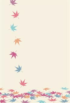 Autumn frame_V2 秋,フレーム,紅葉,銀杏,かえで,飾り枠,10月,11月,背景素材,ベクターのイラスト素材