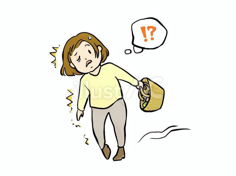 脳梗塞の予兆が現れた人 脳梗塞,病気,前駆症状のイラスト素材