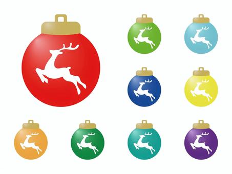 クリスマスオーナメントセット9 クリスマス,オーナメント,あしらい,パターン,かわいい,シンプル,飾り,デザイン,装飾,おしゃれのイラスト素材