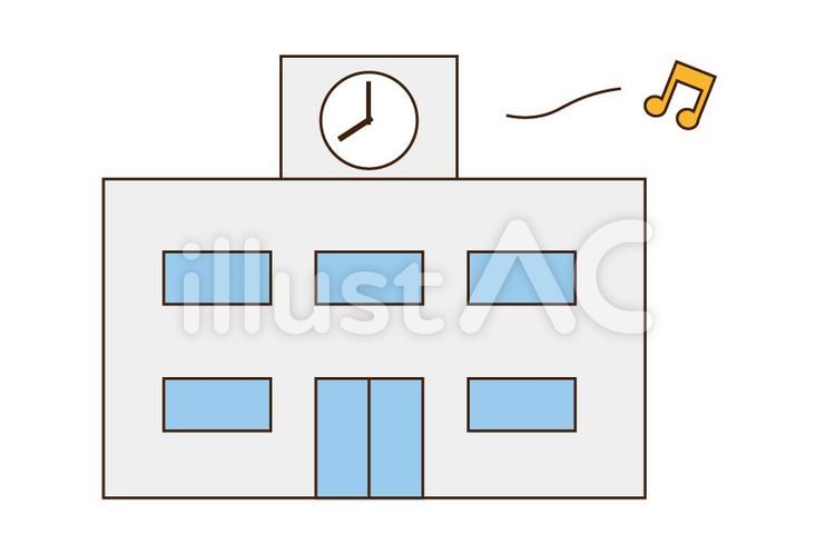 学校 学校,校舎,建物のイラスト素材