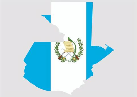 グアテマラの地図（国旗柄） グアテマラ,地図,国旗,外国,海外,地理,土地,国土,地形,世界のイラスト素材