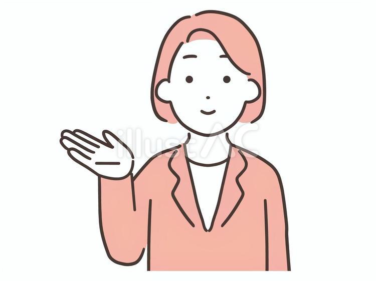 笑顔で提案しているビジネスウーマン ビジネス,ビジネスウーマン,女性のイラスト素材