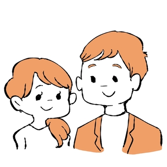 男性と女性 男性,女性,大人,恋人,夫婦,婚活のイラスト素材