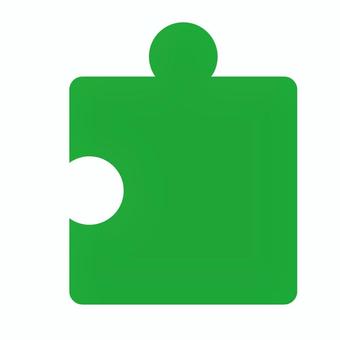 パズルのピースアイコン2_緑