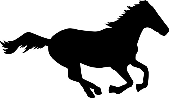 疾走する馬シルエット黒 馬,うま,走る,速い,スピード,走っている,動物,サラブレット,競馬,乗馬のイラスト素材