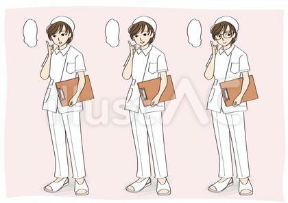 白衣を着た若い女性_③