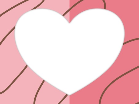 バレンタインチョコハートフレームピンク