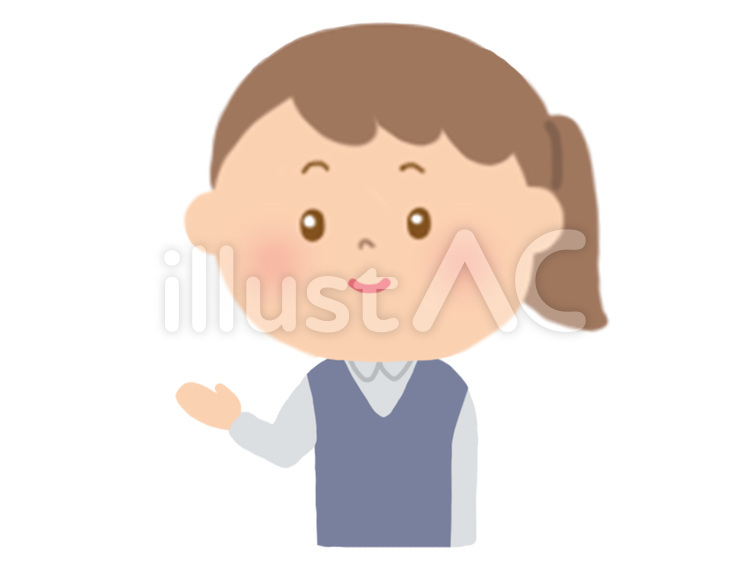 女性　ol 　社員　学生　案内　 フロント,受付,受け付けのイラスト素材