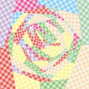 パッチワーク　　 パッチワーク,チェック,線,重なる,カラフル,ポップ,模様,背景のイラスト素材