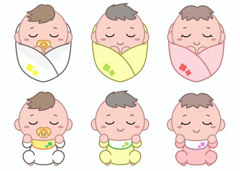 Baby set 02 sleeping, baby, newborn, infant, JPG and PNG