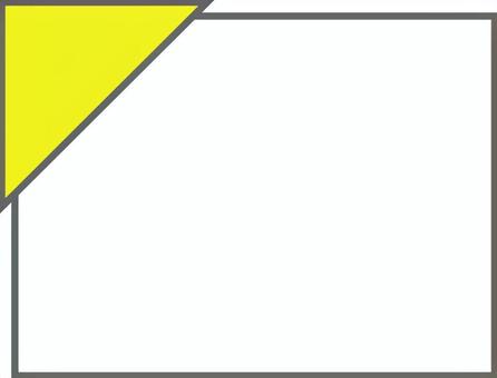 「ワンポイント（三角）付き」素材_04 三角形,ワンポイント,装飾,角,一角,デザイン,アレンジ,フレーム素材,１枚,単品のイラスト素材