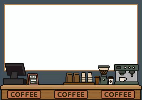 壁紙のコーヒー屋のカウンターです。 壁紙,カウンター,シンプル,コーヒー,バー,カフェ,店内,風景,店舗,インテリアのイラスト素材