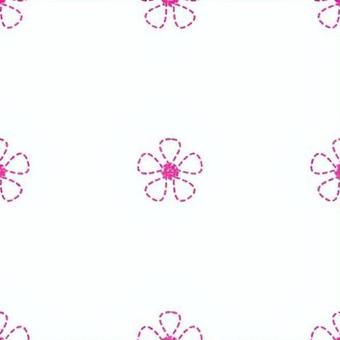 ピンクのステッチ風花柄パターン 刺繍,花,かわいい,春,線画,フラワー,ステッチ,ドット,ピンク,白のイラスト素材