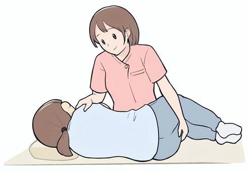 助産師・整体師・施術 人物,助産師,整体師,ケア,生活,女性,カットイラスト,施術のイラスト素材