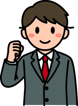 グレーのスーツの男性です。 スーツ,シンプル,清掃,サラリーマン,フォーマル,ジャケット,オフィス,ビジネス,スタイル,ファッションのイラスト素材