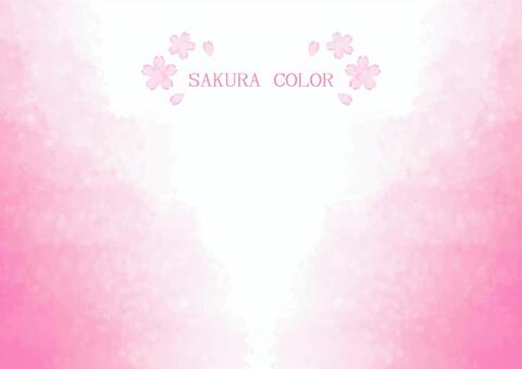桜色水彩背景