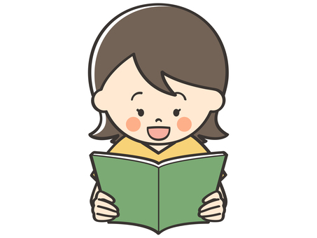本を読む若い女性 読書,本,読む,本読み,音読,読み聞かせ,文庫,小説,物語,国語のイラスト素材
