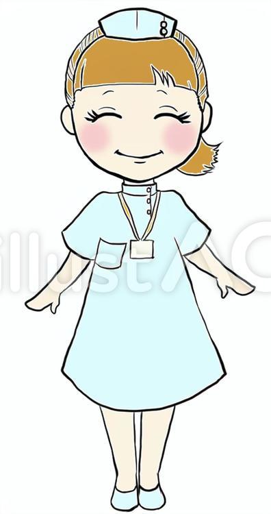 看護師さんA　笑顔 看護婦,看護師,ナースのイラスト素材