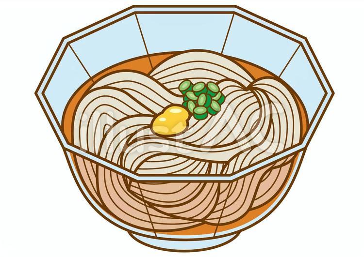 ところてん-4c ところてん,ネギ,からしのイラスト素材