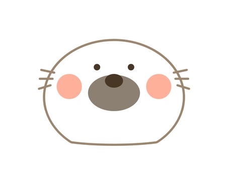 Expressionless seal face, , JPG and PNG