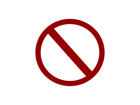 禁止マークアイコン（赤） 禁止,注意,警告,マーク,サイン,シンボル,アイコン,赤,危険,注意喚起のイラスト素材