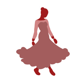 ダンス　タンゴ１ ダンス,タンゴ,ダンサー,ドレス,発表会,社交ダンス,選手権のイラスト素材