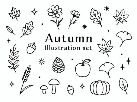 Illustration, осень, лист, кленовый, 