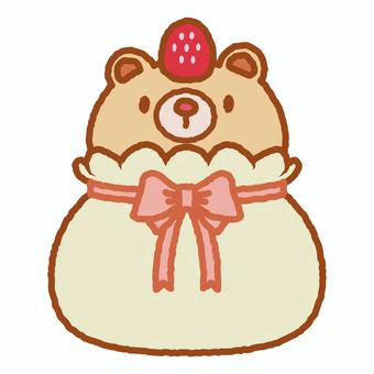 ラッピングされた くまのお菓子