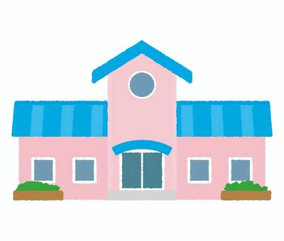 保育園・幼稚園 保育園・幼稚園 保育園,幼稚園,建物,教育施設,園舎のイラスト素材