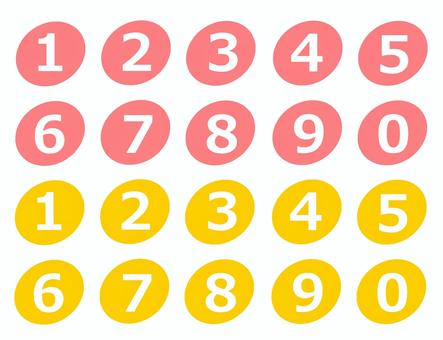 数字 セット 数字,番号,ナンバー,文字,pop,丸,セット,シンプル,アイコン,イラストのイラスト素材