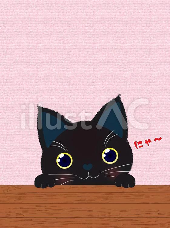 覗いてる猫4イラスト No 無料イラストなら イラストac