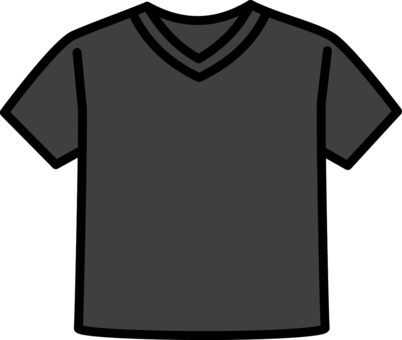 黒の服です。 服,シンプル,シャツ,無地,半袖,衣類,ファッション,黒のイラスト素材