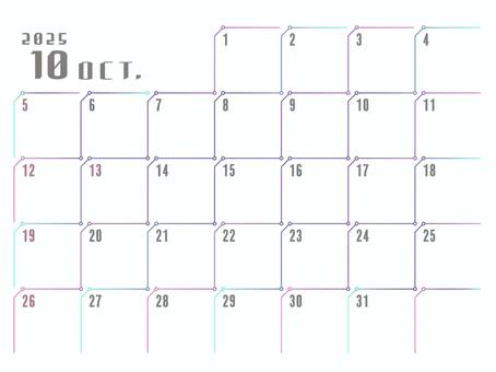 2025年10月カレンダー 2025年10月カレンダー 10月,10月カレンダー,2025年のイラスト素材