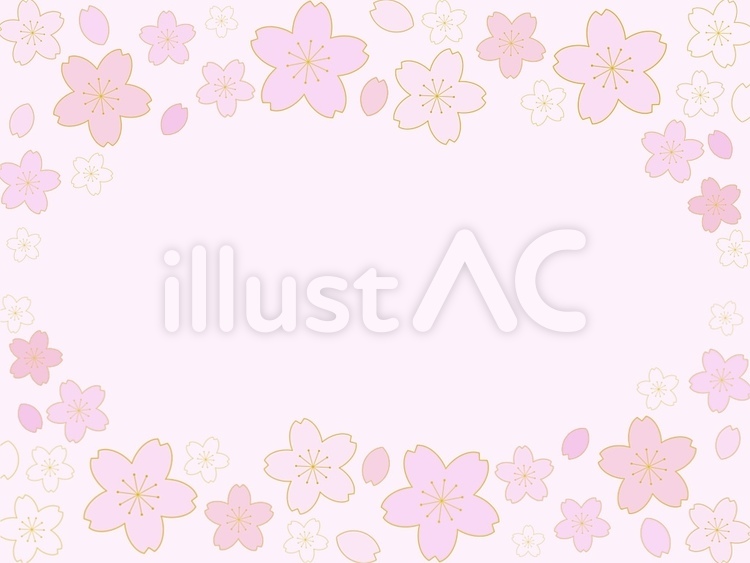 桜のフレーム 桜,フレーム,ピンク色のイラスト素材