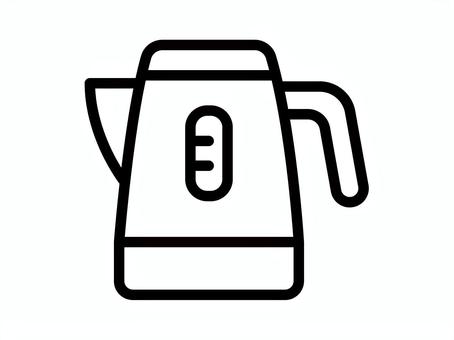 電気ケトルのアイコン 電気ケトル,ポット,お湯,キッチン,アイコン,台所用品,ツール,家電,シンプル,黒のイラスト素材