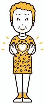  大阪のおばちゃん(黄)-145-全身