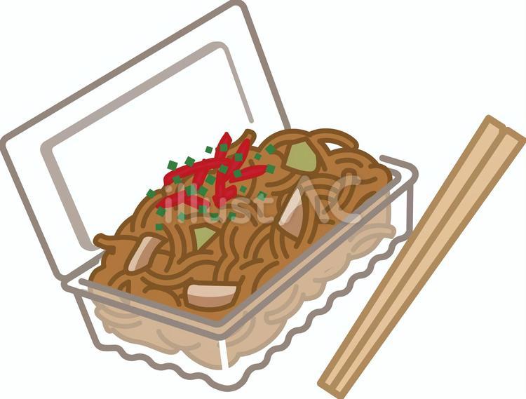 やきそばいかが 焼きそば,焼そば,ヤキソバのイラスト素材