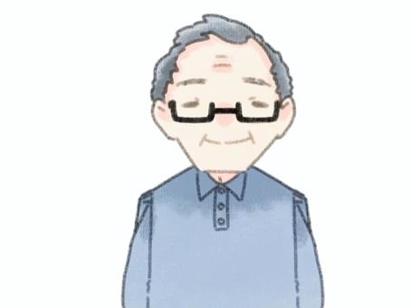 おじいさん おじいさん おじいさん,男性,中高年のイラスト素材
