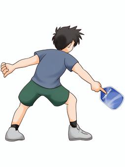 Illustration, jogo, rali, paddle, 