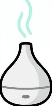 白のスチーマーです。 スチーマー,シンプル,蒸気,美顔器,家電,スキンケア,生活,温熱,肌,美容のイラスト素材