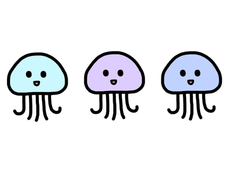 迫るクラゲ クラゲ,毒,危険生物,海水浴,ビーチ,海,生き物,かわいいのイラスト素材