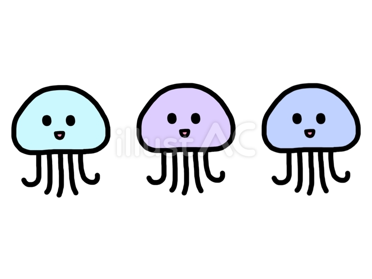迫るクラゲ クラゲ,毒,危険生物のイラスト素材