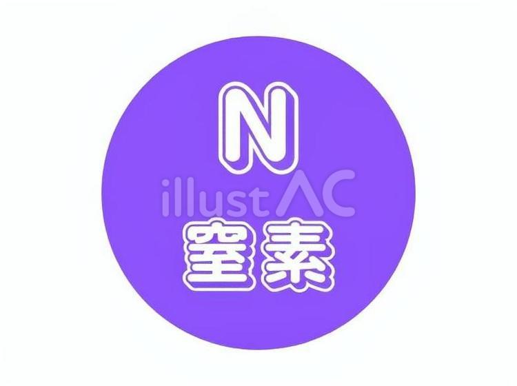 窒素 元素記号,原子,周期表のイラスト素材