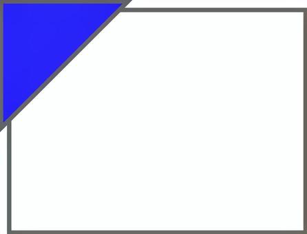 「ワンポイント（三角）付き」素材_02 三角形,ワンポイント,装飾,角,一角,デザイン,アレンジ,フレーム素材,１枚,単品のイラスト素材